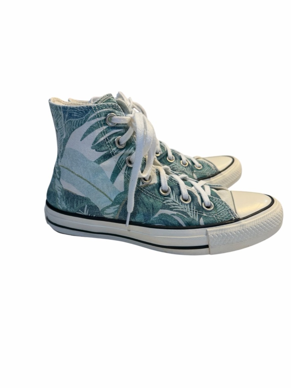 Converse Chuck Taylor Tropical Palm Print High Top Sneakers Women’s 6.5 - Picture 5 of 12